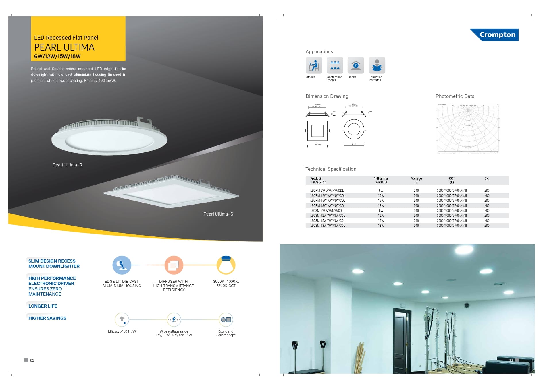 LED Recessed Flat Panel(PEARL ULTIMA)